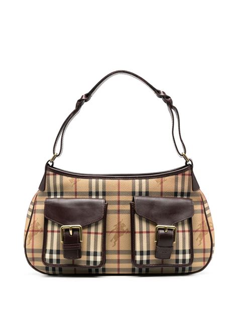 burberry check shoulder bag|Burberry shoulder bag vintage.